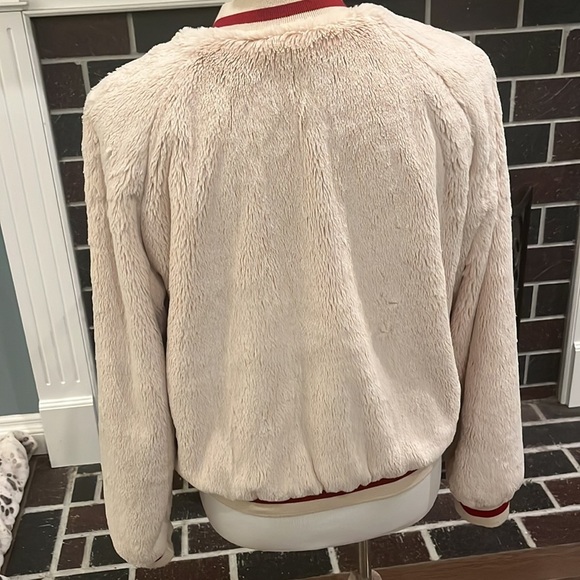 Lavender Brown fur Bomber Jacket/Like New - Picture 6 of 16